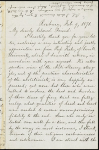 Letter from William Lloyd Garrison, Roxbury, [Mass.], to Samuel Joseph May, Feb. 9, 1871