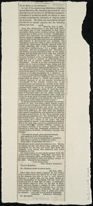 Letter from William Lloyd Garrison, Boston, [Mass.], to Charles Hazeltine and Wendell Phillips, Feb. 9, 1873