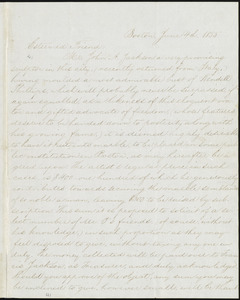 Letter from William Lloyd Garrison, Boston, [Mass.], to Oliver Johnson, June 4th, 1855