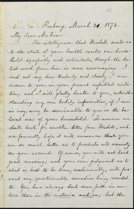 Letter from William Lloyd Garrison, Roxbury, [Mass.], to James Miller M'Kim, March 31, 1874