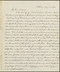 Letter from William Lloyd Garrison, Roxbury, [Mass.], to David Lee Child, May 18, 1874