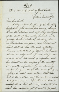 Letter from William Lloyd Garrison, Boston, [Mass.], to Ann Carroll Fitzhugh Smith, Dec. 28, 1874