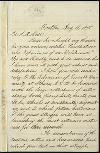 Letter from William Lloyd Garrison, Boston, [Mass.], to Alexander Milton Ross, Aug. 18, 1875