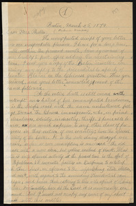 Letter from William Lloyd Garrison, Boston, [Mass.], to Prudence Crandall, March 25, 1879