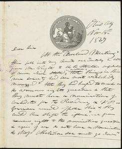 Letter from Lyman Crowl to William Lloyd Garrison, Nov. 15, 1839
