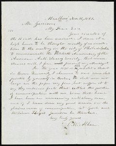 Letter from O. W. Albee, Marlboro, to William Lloyd Garrison, Nov. 12, 1863