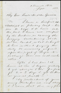 Letter from William Henry Ashurst, Muswell Hill, [England], to William Lloyd Garrison and Helen Eliza Garrison, Sept. 1853