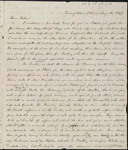 Letter from William Lloyd Garrison, Youngstown, (Ohio), to Helen Eliza Garrison, Aug. 16, 1847