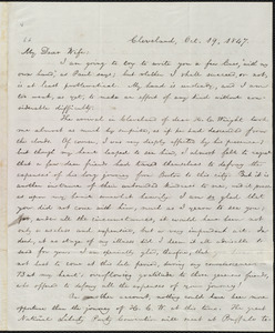 Letter from William Lloyd Garrison, Cleveland, [Ohio], to Helen Eliza Garrison, Oct. 19, 1847