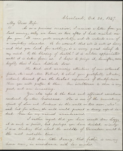 Letter from William Lloyd Garrison, Cleveland, [Ohio], to Helen Eliza Garrison, Oct. 20, 1847