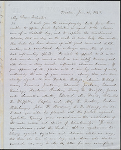 Letter from William Lloyd Garrison, Boston, [Mass.],  to Samuel Joseph May, Jan. 10, 1848