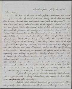 Letter from William Lloyd Garrison, Northampton, [Mass.], to Helen Eliza Garrison, July 18, 1848