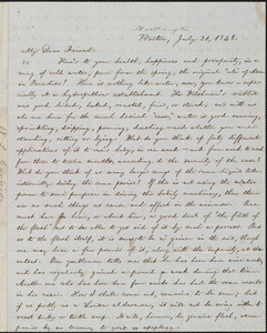Letter from William Lloyd Garrison, Boston, [i.e. Northampton], [Mass.], to Francis Jackson, July 31, 1848