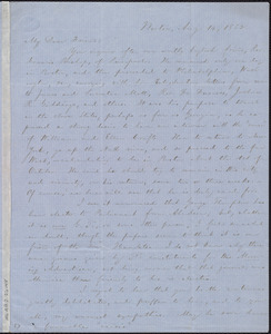 Letter from William Lloyd Garrison, Boston, [Mass.], to Anne Warren Weston, Aug. 14, 1852