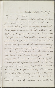 Letter from William Lloyd Garrison, Boston, [Mass.], to Samuel May, Sept. 11, 1857