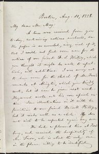 Letter from William Lloyd Garrison, Boston, [Mass.], to Samuel May, Aug. 11, 1858