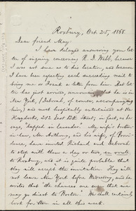 Letter from William Lloyd Garrison, Roxbury, [Mass.], to Samuel May, Oct. 25, 1868