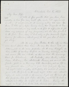 Letter from William Lloyd Garrison, Cleveland, [Ohio], to Helen Eliza Garrison, Oct. 8, 1853