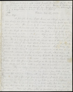 Letter from William Lloyd Garrison, Detroit, [Michigan], to Helen Eliza Garrison, Oct. 17, 1853