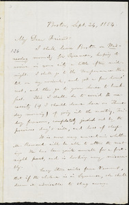 Letter from William Lloyd Garrison, Boston, [Mass.], to Samuel Joseph May, Sept. 24, 1854