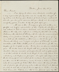 Letter from William Lloyd Garrison, Boston, [Mass.], June 20, 1857