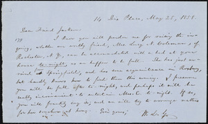 Letter from William Lloyd Garrison,14 Dix Place, [Boston, Mass.], to Francis Jackson, May 25, 1858