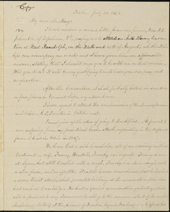 Copy of letter from William Lloyd Garrison, Boston, [Mass.], to Samuel May, July 20, 1858