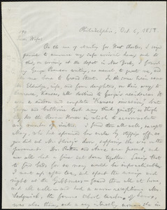 Letter from William Lloyd Garrison, Philadelphia, [Pa.], to Helen Eliza Garrison, Oct. 6, 1858