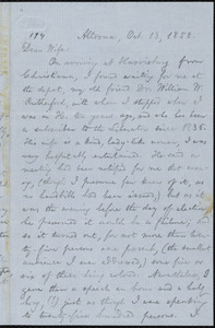 Letter from William Lloyd Garrison, Altoona, [Pa.], to Helen Eliza Garrison, Oct. 13, 1858