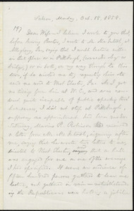 Letter from William Lloyd Garrison, Salem, (Ohio), to Helen Eliza Garrison, Monday, Oct. 18, 1858