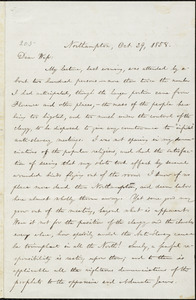 Letter from William Lloyd Garrison, Northampton, [Mass.], to Helen Eliza Garrison, Oct. 29, 1858