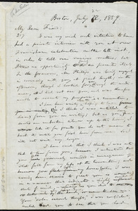 Draft of letter from William Lloyd Garrison, Boston, [Mass.], to Abby Kelley Foster, July 22, 1859