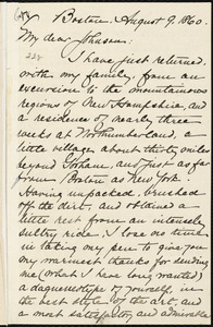 Letter from William Lloyd Garrison, Boston, [Mass.], to Oliver Johnson, August 9, 1860