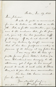 Letter from William Lloyd Garrison, Boston, [Mass.], to Oliver Johnson, Dec. 29, 1861