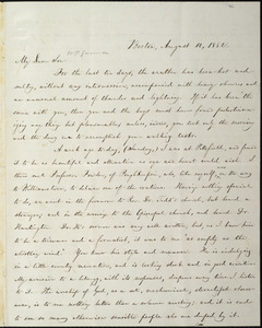 Letter from William Lloyd Garrison, Boston, [Mass.], to Wendell Phillips Garrison, August 10, 1862