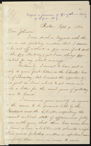 Letter from William Lloyd Garrison, Boston, [Mass.], to Oliver Johnson, Sept. 9, 1862