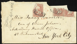 Letter from William Lloyd Garrison, Boston, [Mass.], to Fanny Garrison Villard, Sept. 14, 1862