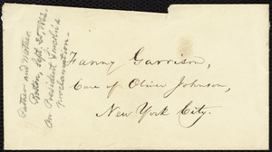 Letter from William Lloyd Garrison, Boston, [Mass.], to Fanny Garrison Villard, Sept. 25, 1862