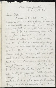 Letter from William Lloyd Garrison, White River Junction, [Vt.], to Helen Eliza Garrison, Oct. 9, 1862