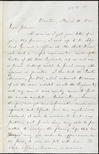 Letter from William Lloyd Garrison, Boston, [Mass.], to Oliver Johnson, March 10, 1863