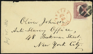 Letter from William Lloyd Garrison, Boston, [Mass.], to Oliver Johnson, July 25, 1863