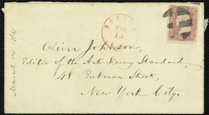 Letter from William Lloyd Garrison, Boston, [Mass.], to Oliver Johnson, March 14, 1864