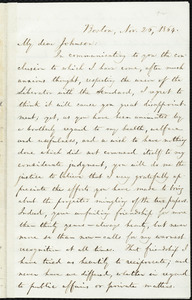 Letter from William Lloyd Garrison, Boston, [Mass.], to Oliver Johnson, Nov. 26, 1864