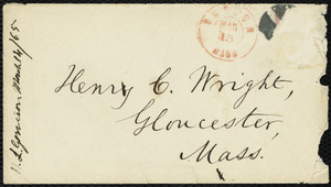 Letter from William Lloyd Garrison, Boston, [Mass.], to Henry Clarke Wright, March 14, 1865
