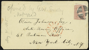 Letter from William Lloyd Garrison, Boston, [Mass.], to Oliver Johnson, May 21, 1865