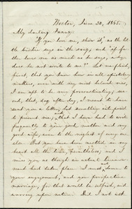 Letter from William Lloyd Garrison, Boston, [Mass.], to Fanny Garrison Villard, June 30, 1865
