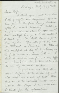 Letter from William Lloyd Garrison, Roxbury, [Mass.], to Helen Eliza Garrison, July 24 [i.e. July 17], 1865