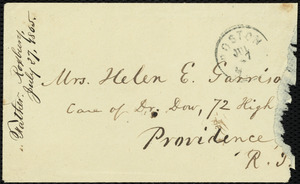 Letter from William Lloyd Garrison, Roxbury, [Mass.], to Helen Eliza Garrison, July 23, 1865