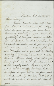 Letter from William Lloyd Garrison, Boston, [Mass.], to Henry Clarke Wright, Oct. 2, 1865