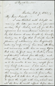 Letter from William Lloyd Garrison, Boston, [Mass.], to Elizabeth Pease Nichol, Oct. 9, 1865